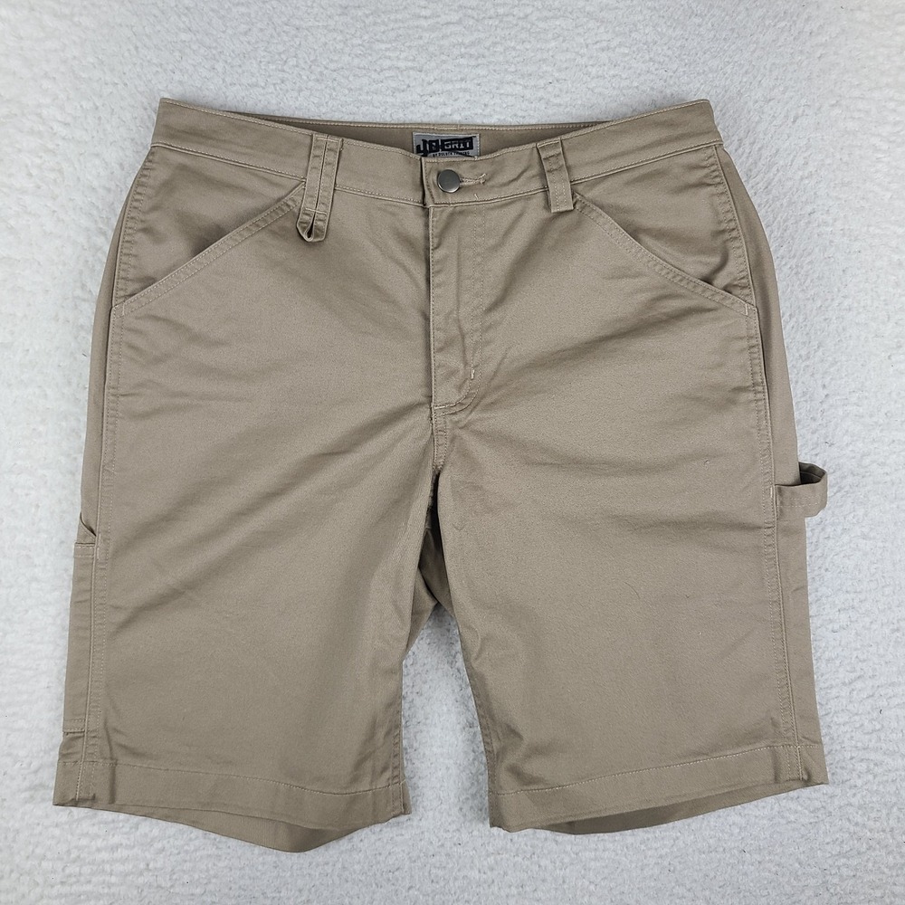 40 Grit Duluth Trading Shorts Womens 10 Tan Beige 10" Inseam Carpenter Chino